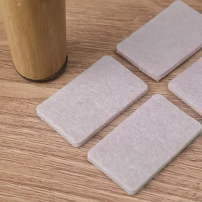 Coussinets de pieds de chaise en feutre, protection de sol, auto-adhésifs pour meubles, rectangulair