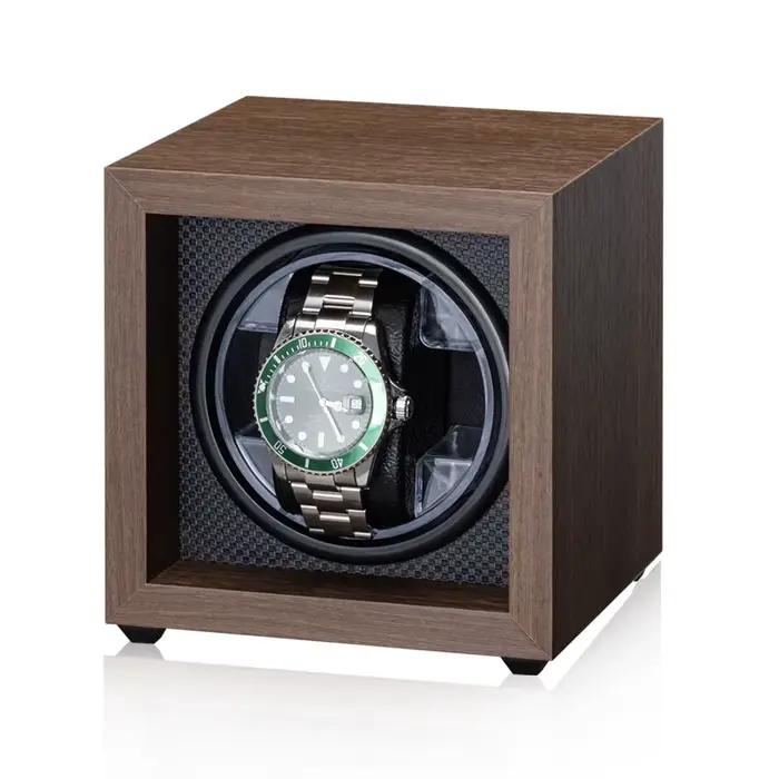 Boîte à remontoir pour montres automatiques avec support rotatif et alimentation USB pour montres mécaniques élégantes à offrir pour collectionneurs de montres