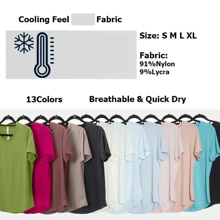 T-shirt de yoga à manches courtes pour femme, haut de fitness léger, respirant, séchage rapide, chem