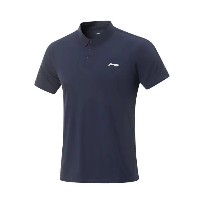 Li-Ning Polo d'entraînement pour hommes AT DRY FREEZE Coupe régulière 74% polyamide 26% élasthanne L