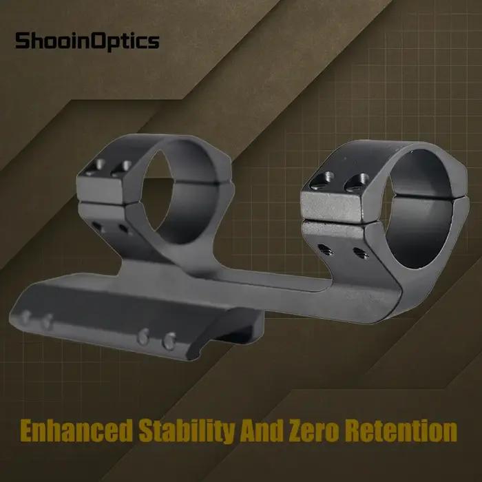 Support de lunette de visée Shooin Optics 30 mm, monobloc, cantilever, avec rail Picatinny de 20 mm,