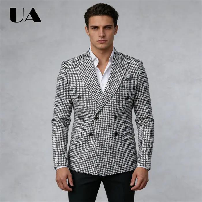 Veste de costume à carreaux Double boutonnage XXS-7XL, grande taille pour hommes, Blazer sur mesure,