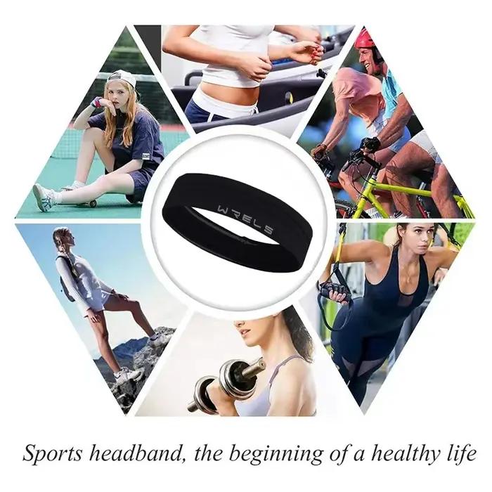 Bandes élastiques artificielles pour sauna absorption de sueur coiffure entraînement yoga course à pied