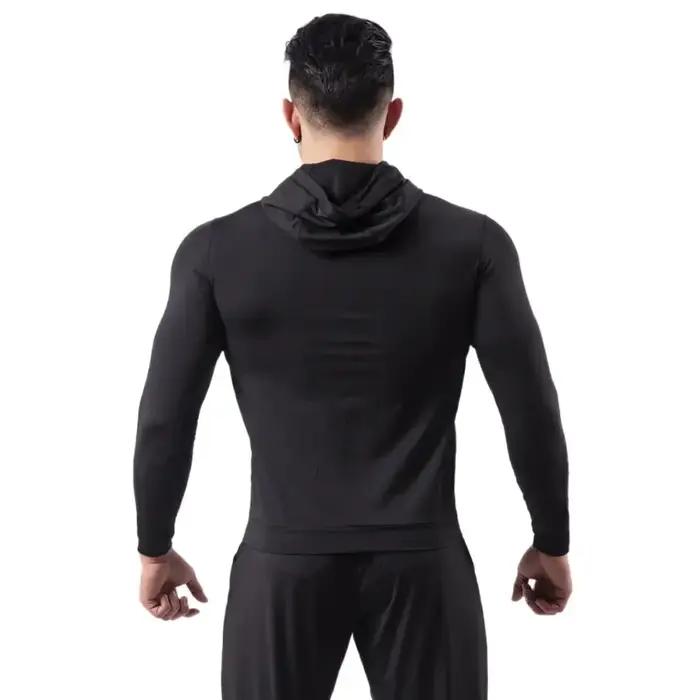 Veste de sport à capuche pour hommes, fitness, course du matin, basket-ball, entraînement, séchage r