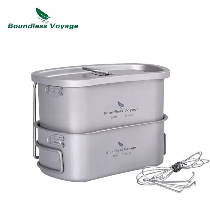 Bouteille titane militaire camping randonnée 1100ml pot 750ml bol 400ml ustensiles cuisine outdoor