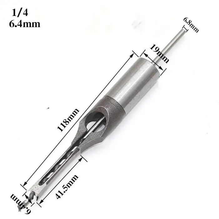 Forets hélicoïdaux HSS pour le travail du calcul, kit d'outils de forage, ciseau à mortaiser, trou c