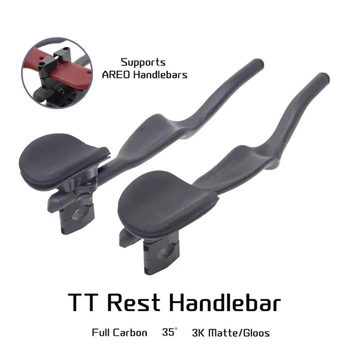 Guidon de repos TT 3K en carbone mat brillant pour triathlon et contre-la-montre 35 degrés aérodynamique pour athlètes professionnels et amateurs courses longues distances
