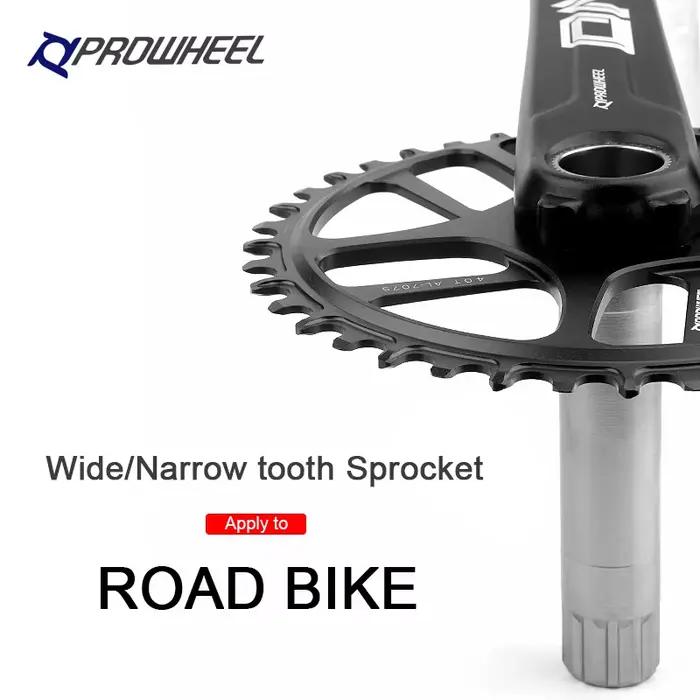 Prowheel – chaîne de vélo DMA, 3 boulons, pignon étroit/large, 40T 42T 44T 46T 48T 34T 54T, AL-7075