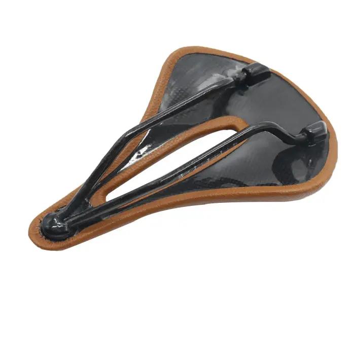 Selle de vélo en carbone VTT/Roue coussins en carbone en cuir rails en carbone pièces de siège de vélo confort maximal endurance durable