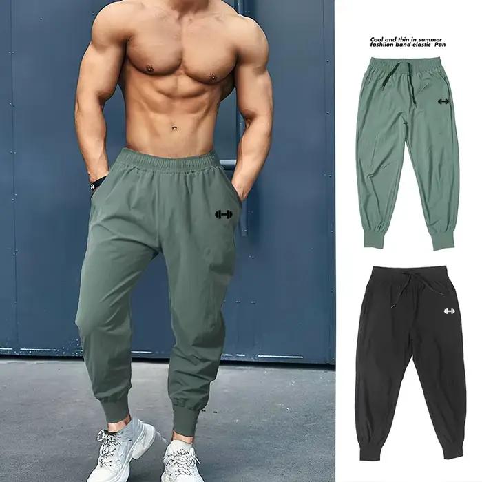 Pantalon de sport ultra fin pour homme, séchage rapide, taille haute, fitness, musculation, entraîne