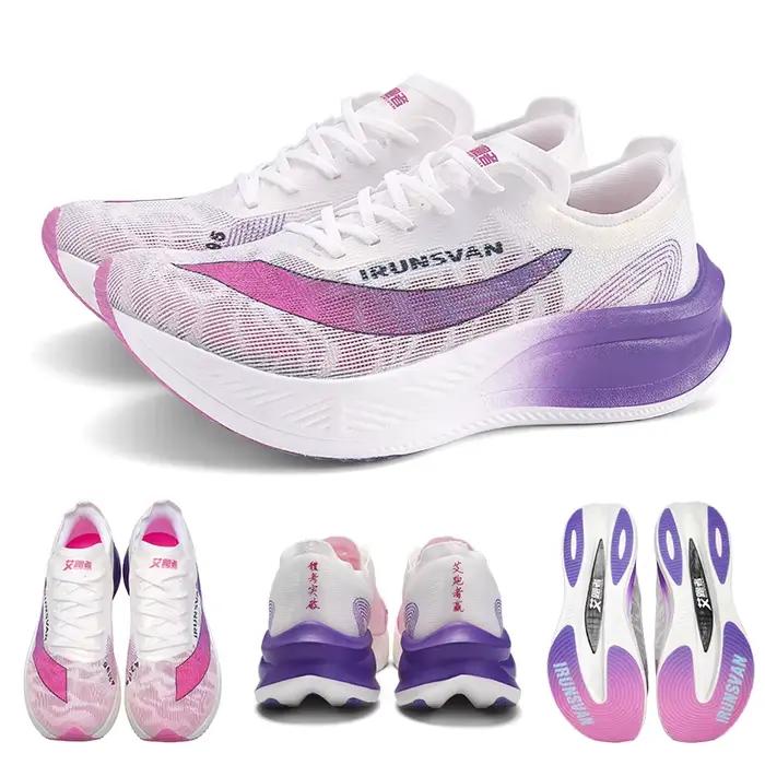 Chaussures de course à pied professionnelles en carbone et nylon IRUNSVAN pour homme, légères, amort