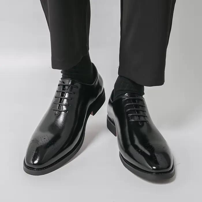 Chaussures Richelieu Classiques en Cuir de Haute Qualité pour Hommes – Tendance Décontractée et Habi