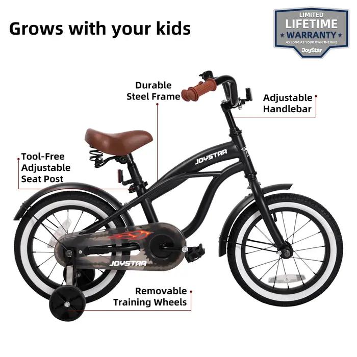 Vélo avec roue d'entraînement pour enfants, 12/14/16 pouces, 6 documents, bicyclette de princesse, p