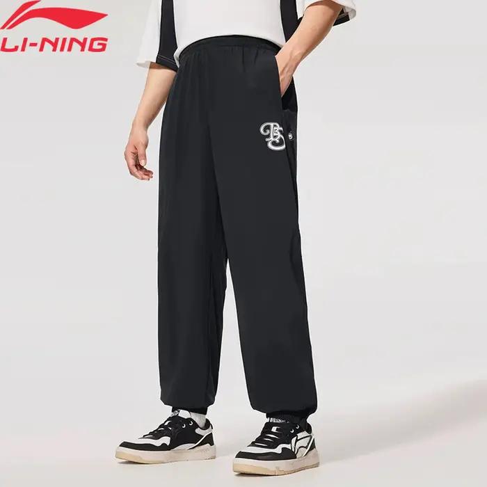 Li-Ning BADFIVE Sweat Pants AT DRY FREEZE pour hommes, coupe ample, confortable, taille réglable, pa