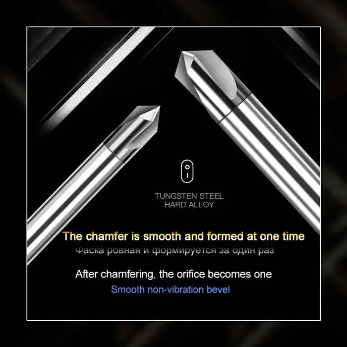 Chanfrein fraise carbure coin fraise chanfreinage fraise en bout ébavurage bords V Grove routeur 60
