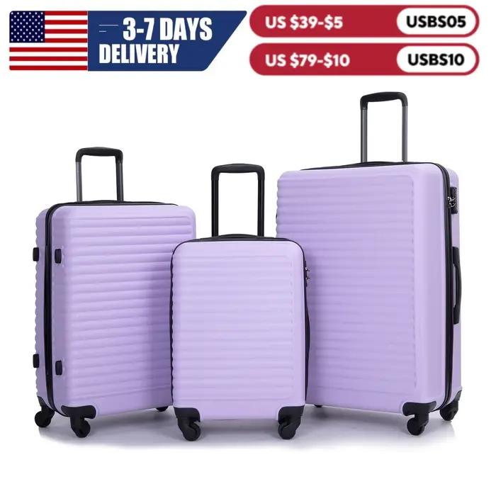 Travelhouse-Ensemble de bagages à coque rigide, valise légère, roues tournantes à verrouillage TSA,