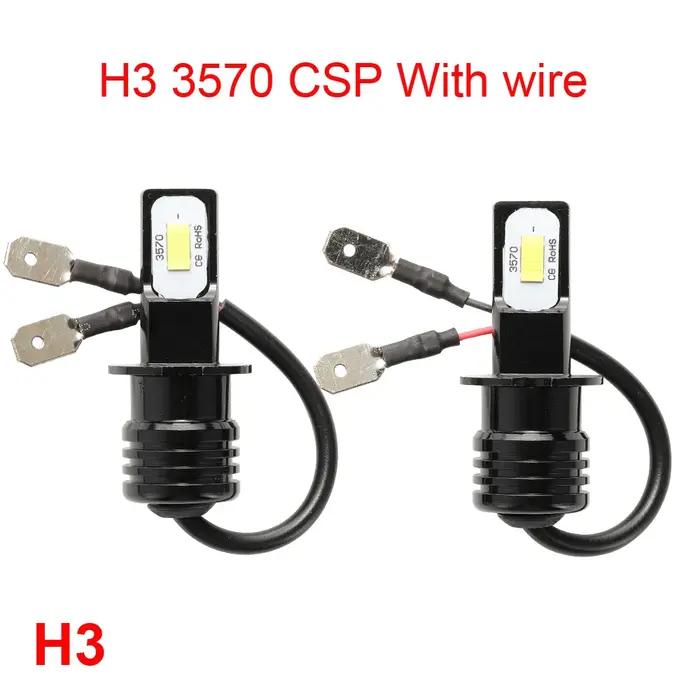Phare LED Canbus Turbo pour Voiture, Phare Antibrouillard pour Sauna, Puce CSP, H7, 20000LM, 4300K,