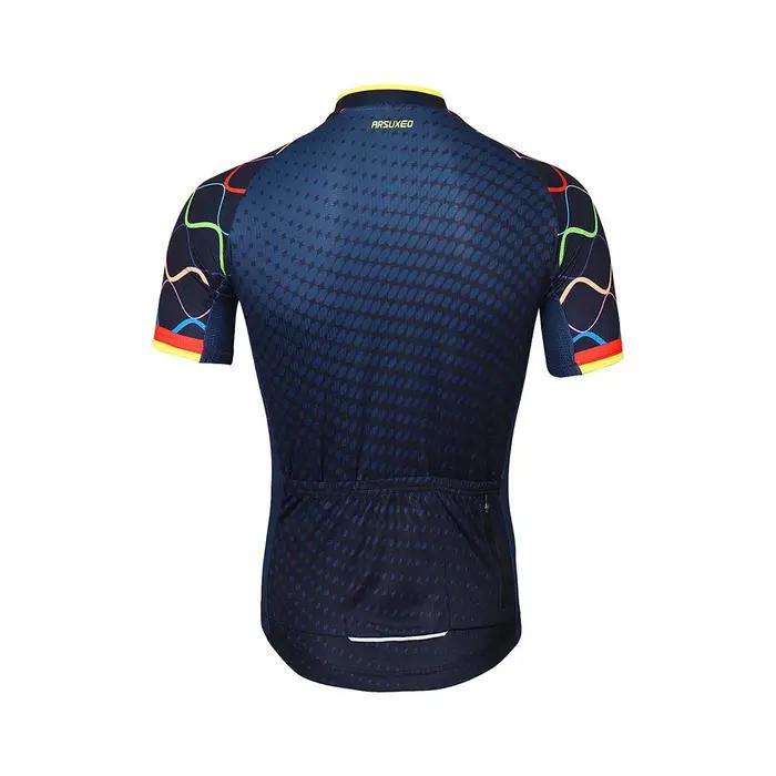 ARSUXEO – maillot de cyclisme pour hommes, T-Shirt de vélo à manches courtes, avec poches à fermetur