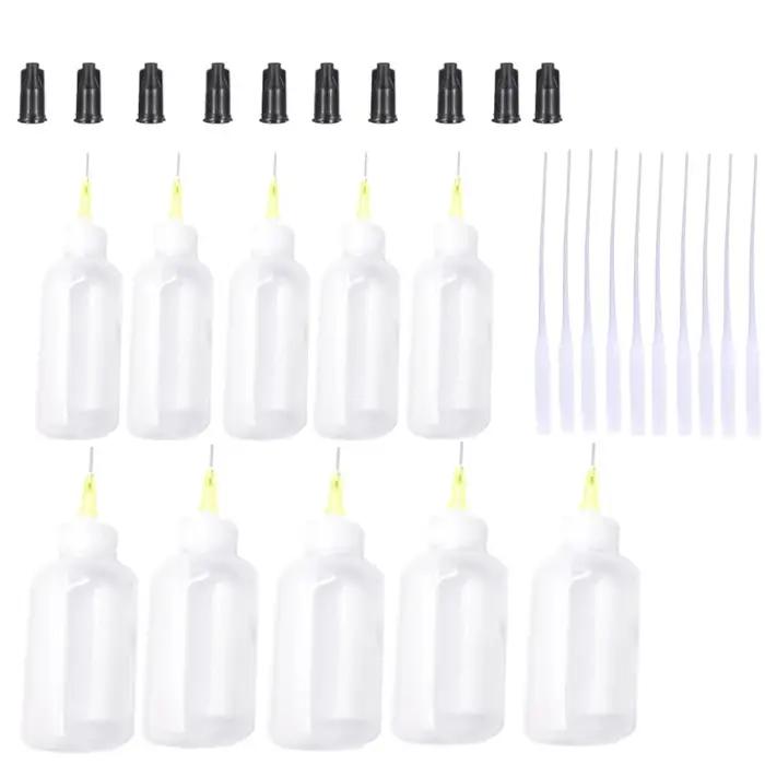 Kit applicateur de distributeurs, bouteille à presser en plastique, buse de Tube de chute et aiguill