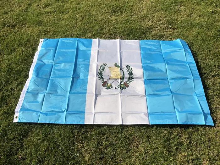 SKY DRAPEAU livraison gratuite 90x150 cm drapeau du Guatemala 3x5 pieds Super Poly drapeau de footba