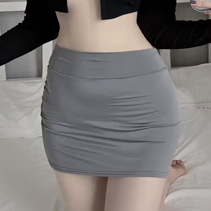 Nouvelle jupe crayon moulante taille haute sexy décontractée noire et blanche 2026, mini-jupe courte