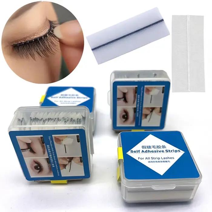 40 pièces/boîte réutilisable auto-adhésif sans colle cils bande de colle Extension de faux cils sans
