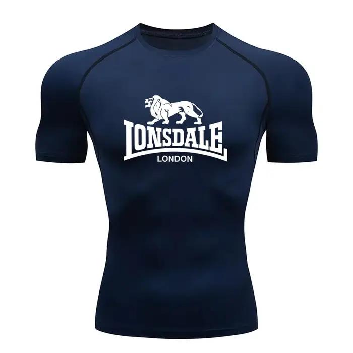Nouveau T-shirt de compression pour hommes, fitness, gym, sport, course à pied, Rashgard, hauts, tee