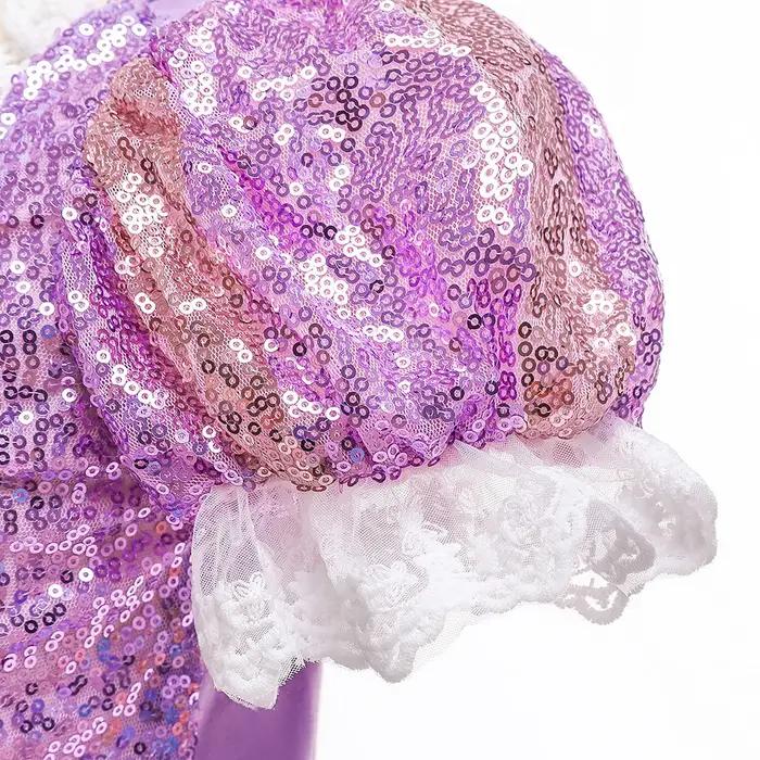 Robe de princesse Rapunzel lumineuse 2026 pour fille, robe de bal LED, robe de Noël lumineuse, robe