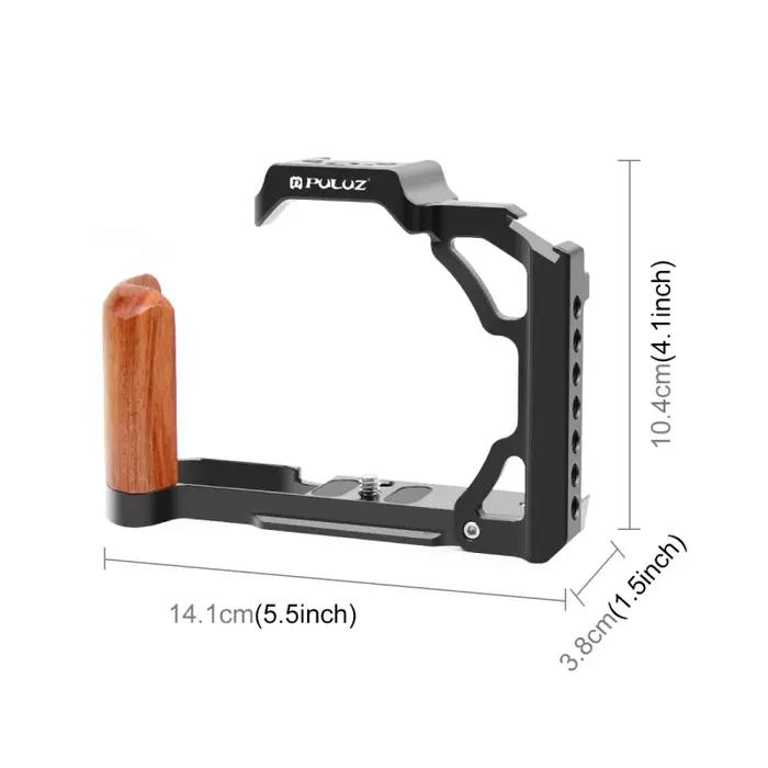 PULUZ-Caméra vidéo pour Nikon ZDavid, poignée en bois, stabilisateur en métal, en alliage d'aluminiu