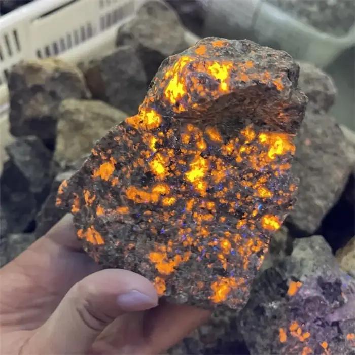 500g Pierres de Yooperlite Américaines Naturelles, Pierres Fluorescentes, Énergie Reiki, Spécimens,