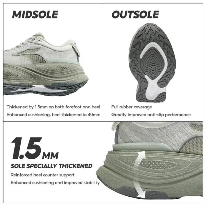 Chaussures de course légères et résistantes 361 Degrees PopBlaze 6 pour hommes confortables amorties pour course et entraînement occasionnels