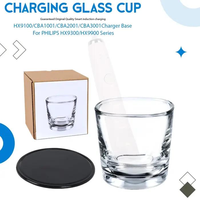 Tasse en verre de chargement de remplacement pour brosse à dents électrique Philips Sonicare HX9382