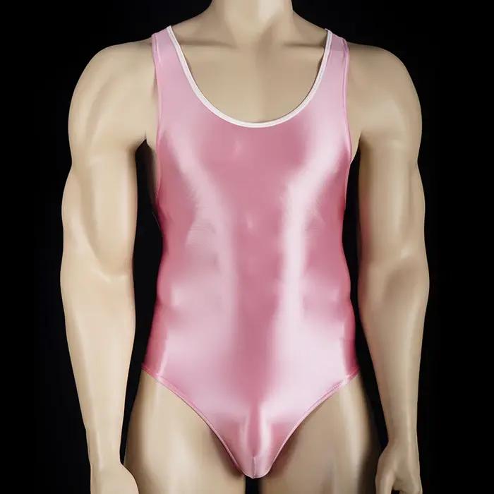 Body brillant sexy, compétition lisse et brillante, maillot de bain une pièce, élasticité, collants