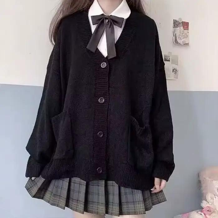 Pull cardigan rose Mikasa avec le même style, pull tricoté COS personnage d'anime, veste pull unifor