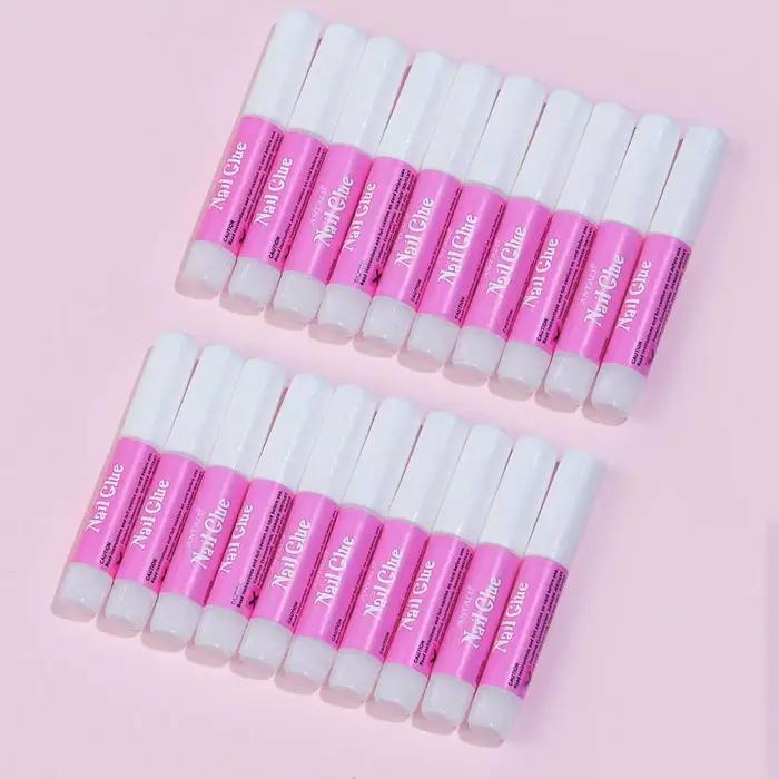 Colle Super forte pour faux ongles, 1/10/20 pièces, 2g, en acrylique, à pression, à séchage rapide,
