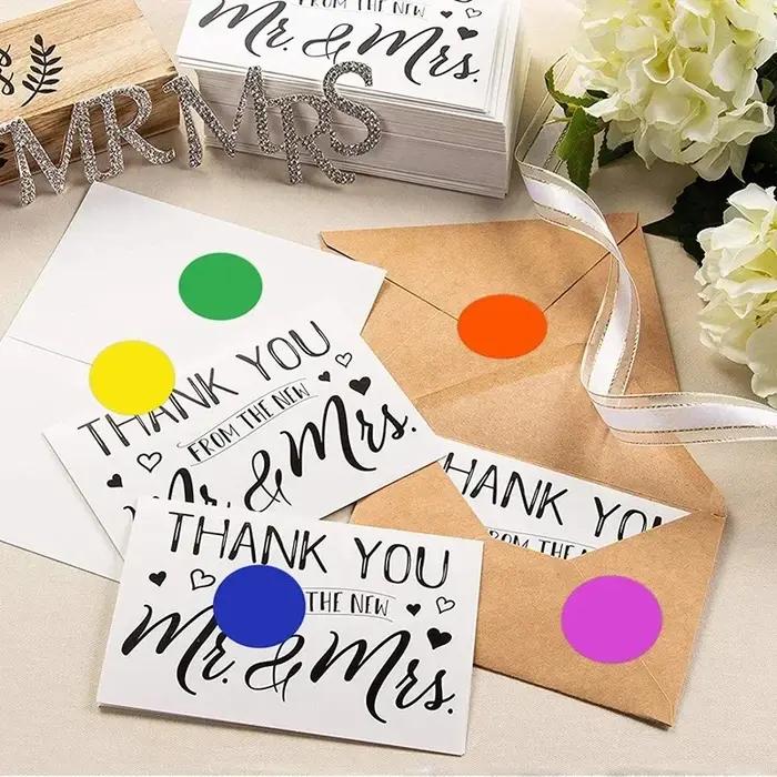 Autocollants ronds vierges faits à la main, 1 pouce, en papier noir, blanc, rose, pour Scrapbooking,