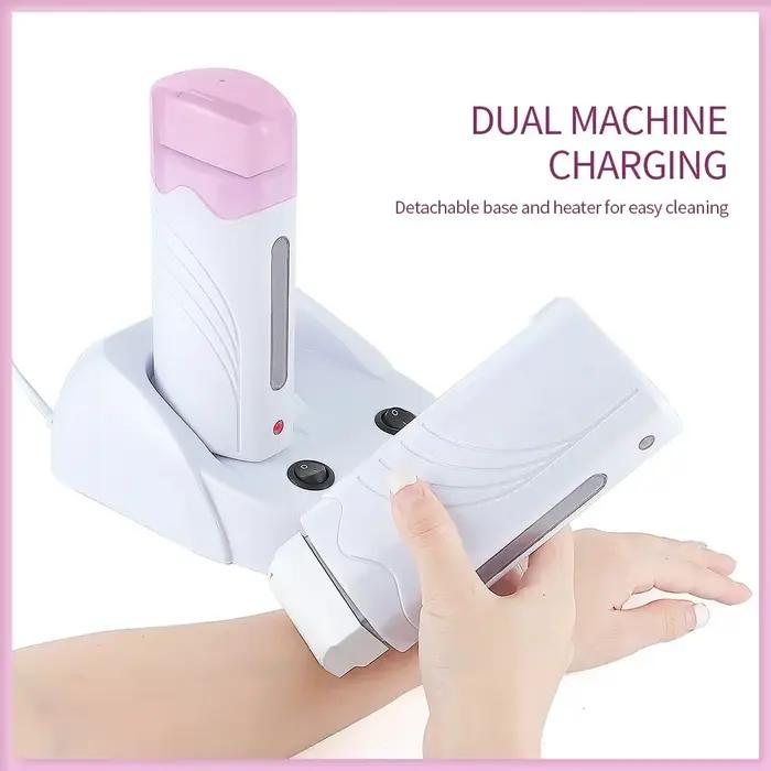 Chauffe-cire à double roulement 40W, Double épilateur, Machine à épiler épilatoire, cartouche à roul