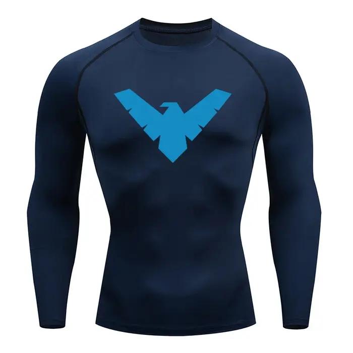 Chemise de Compression d'été à manches courtes pour hommes, haut de sport, t-shirt de course, séchag