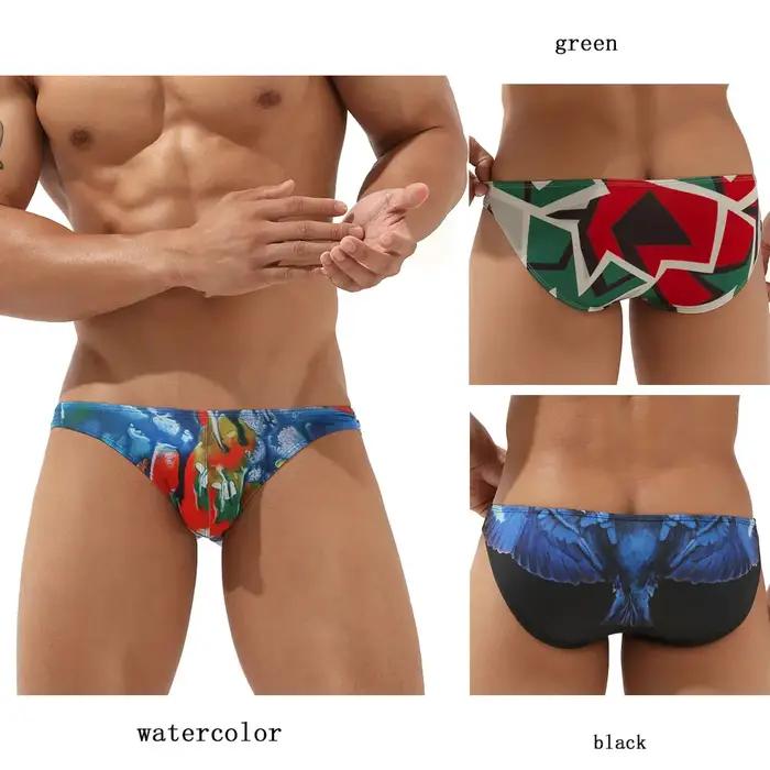 Ensemble trois pièces homme Seobean - Sous-vêtements triangulaires bikini rayures pantalons plage