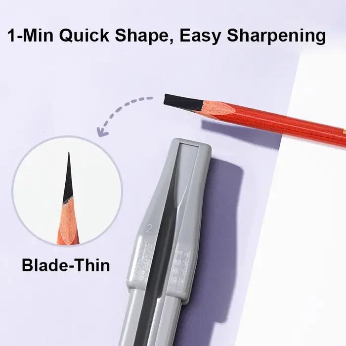 Taille-crayon à sourcils en bois pour pointe biseautée, sans noyau cassé, taille-crayon manuel facil