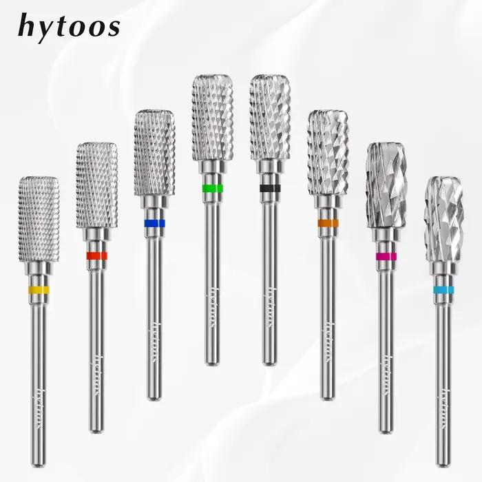 HYTOOS 13mm baril carbure forets à ongles anti-poussière foret à ongles 3/32 main droite manucure él