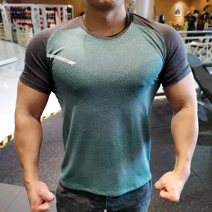 T-shirt de sport à manches courtes pour hommes, course à pied en plein air, entraînement, Y-Marathon
