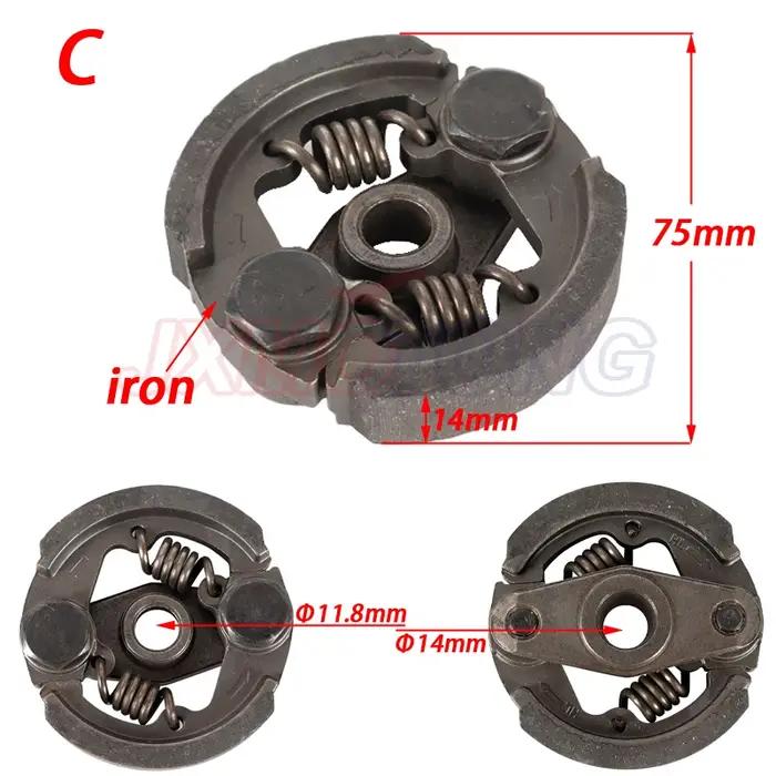 2 temps 47cc 49cc aluminium ou fer Minimoto embrayage centrifuge alliage Mini Moto Dirt Bike Atv Qua