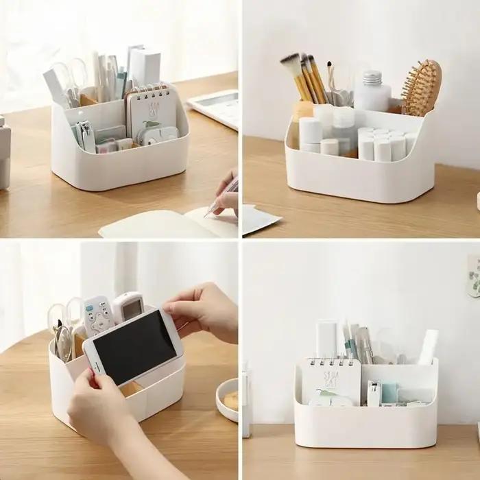 Boîte de rangement de bureau, boîte de fournitures de bureau, maquillage, cosmétiques, organisateur