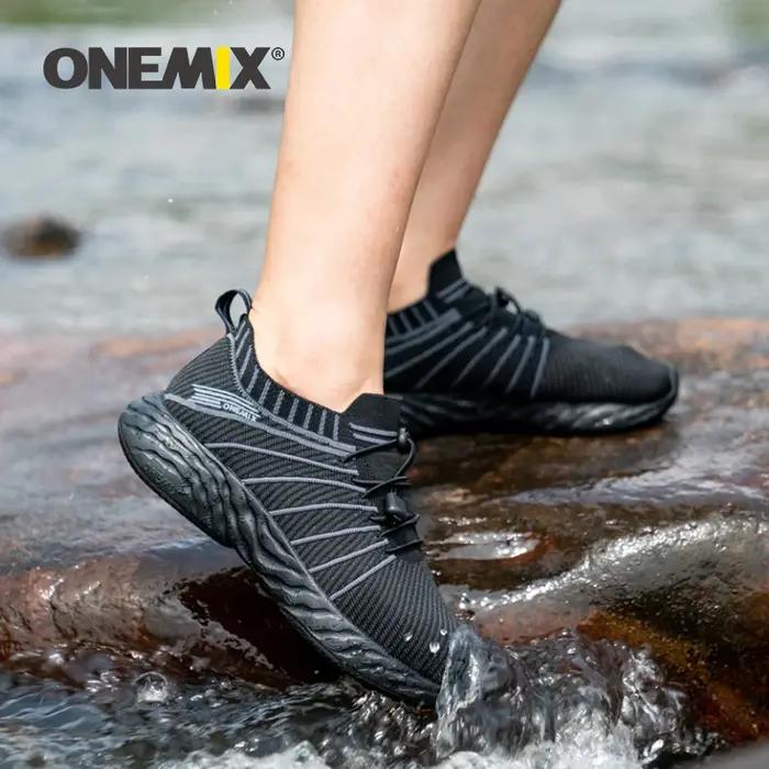 Chaussures de Course Été Hommes ONEMIX - Baskets Respirantes Étanches pour Randonnée Trekking