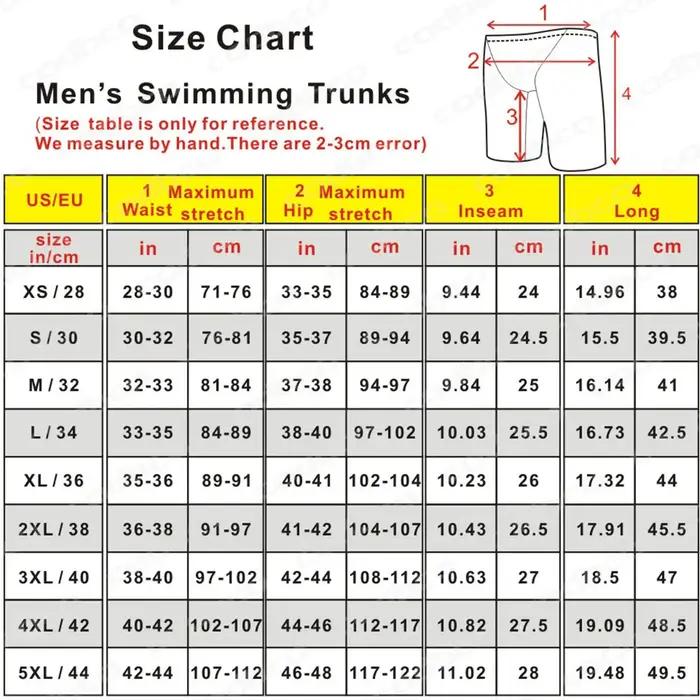 Nouveau maillot de bain athlétique pour hommes, motif dessin animé, short de natation durable pour l