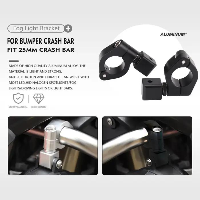 Support universel de feux antibrouillard pour motos, barre de protection 20mm-32mm pour BMW R1250GS