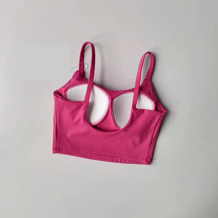 Haut soutien-gorge sport pour femmes push up - Gilet fitness course yoga sous-vêtements respirants