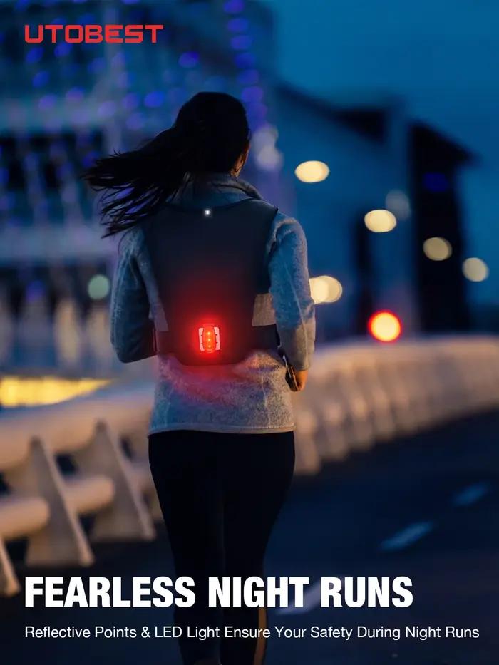 Gilet d'hydratation réfléchissant UTOBEST UTR113 avec support de téléphone réglable, sac d'hydratati