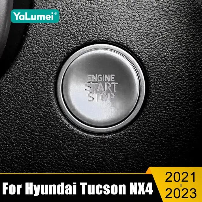 Autocollants de garniture de couvercle de bouton poussoir d'allumage de moteur, pour Hyundai Tucson